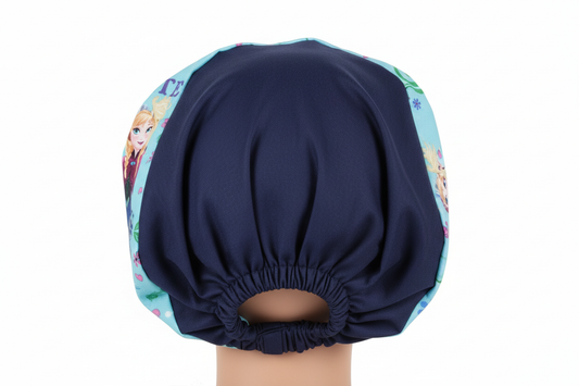 Back view of Frozen bouffant cap