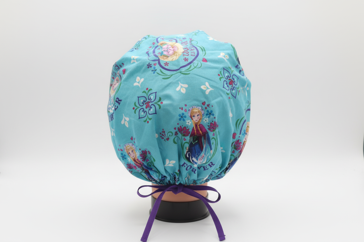 Back view of turquoise Frozen cap