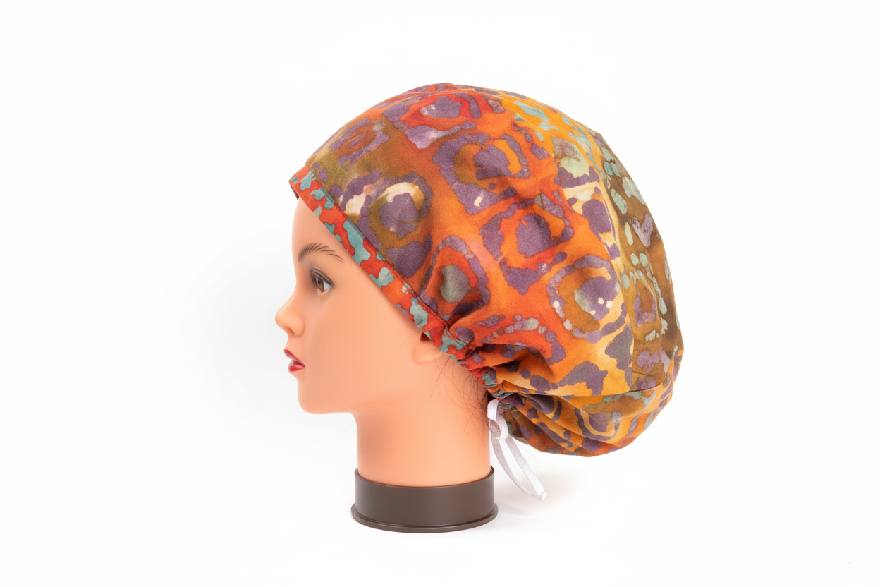 Left-facing view of bouffant cap